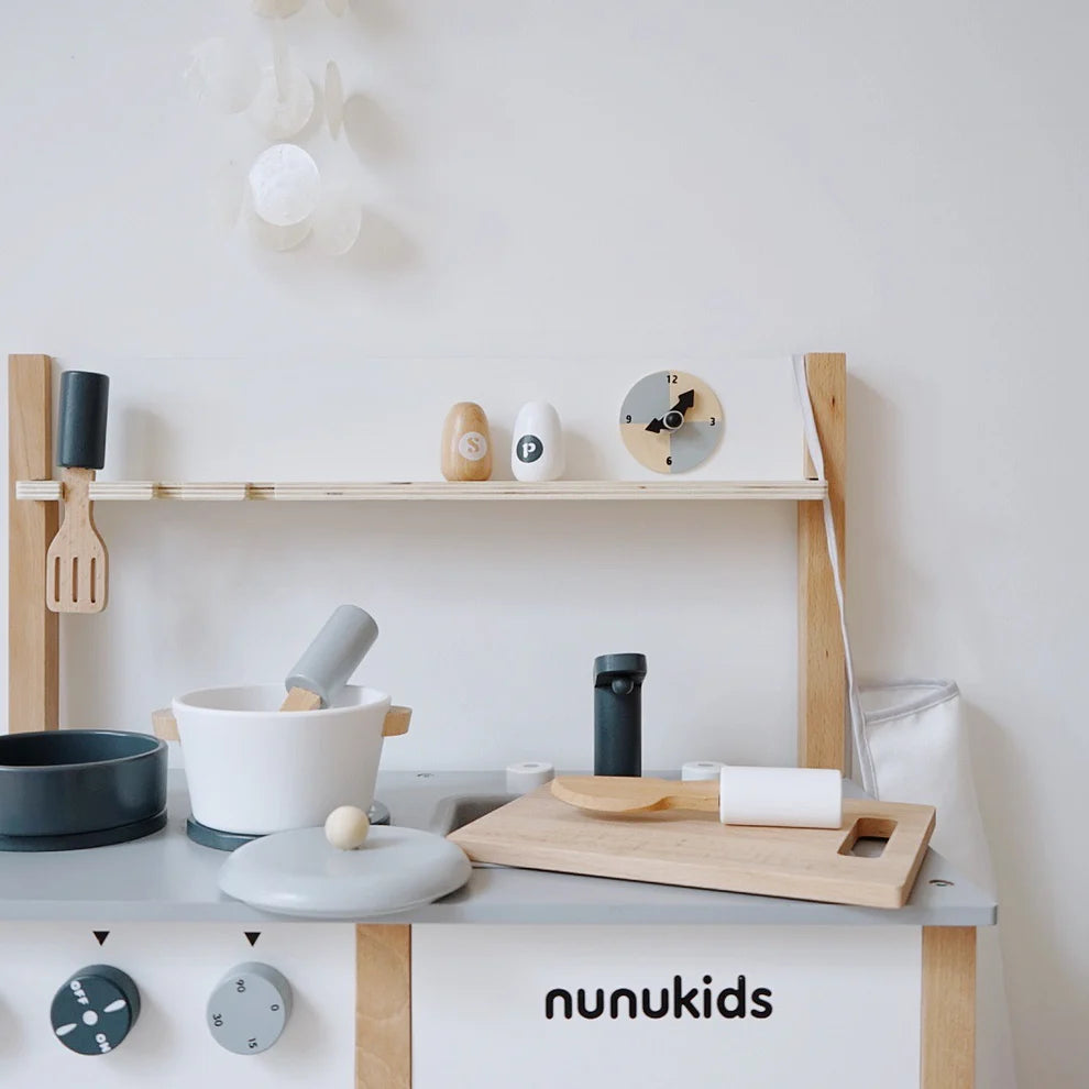 PLAYSET - Wooden Kitchen & Fridge Set