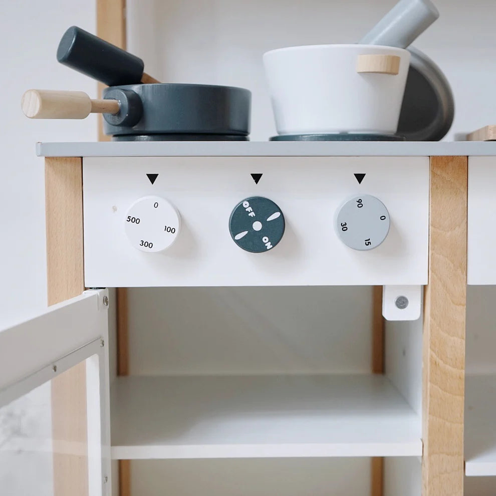 PLAYSET - Wooden Kitchen & Fridge Set