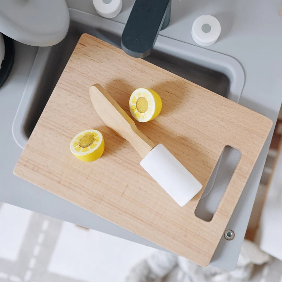 PLAYSET - Wooden Kitchen & Fridge Set