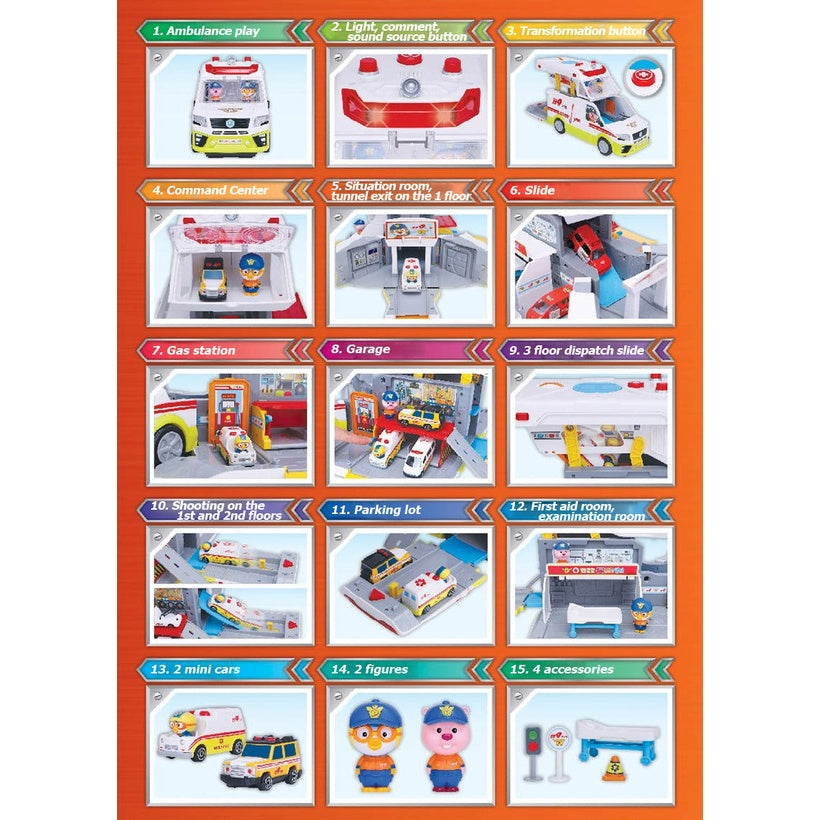 PORORO - Transformation Ambulance Play Set