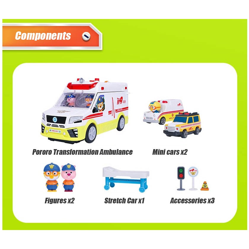 PORORO - Transformation Ambulance Play Set