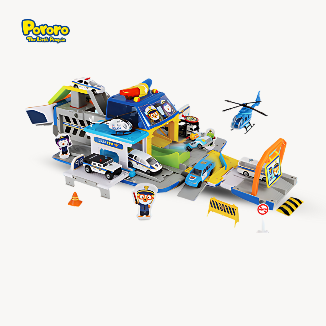 PORORO Transformation Police Car Play Set Mini Mighty