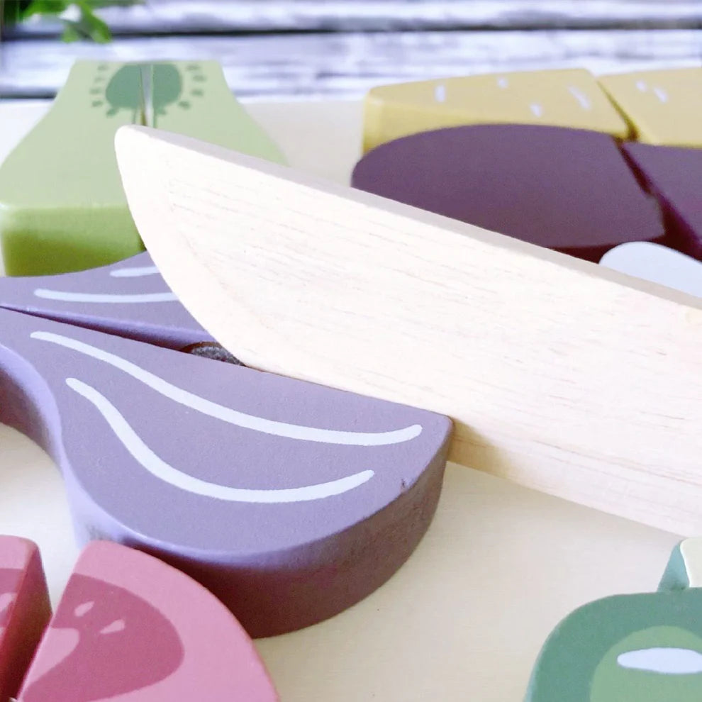 PLAYSET - Wooden Vegetable Cutting Kit