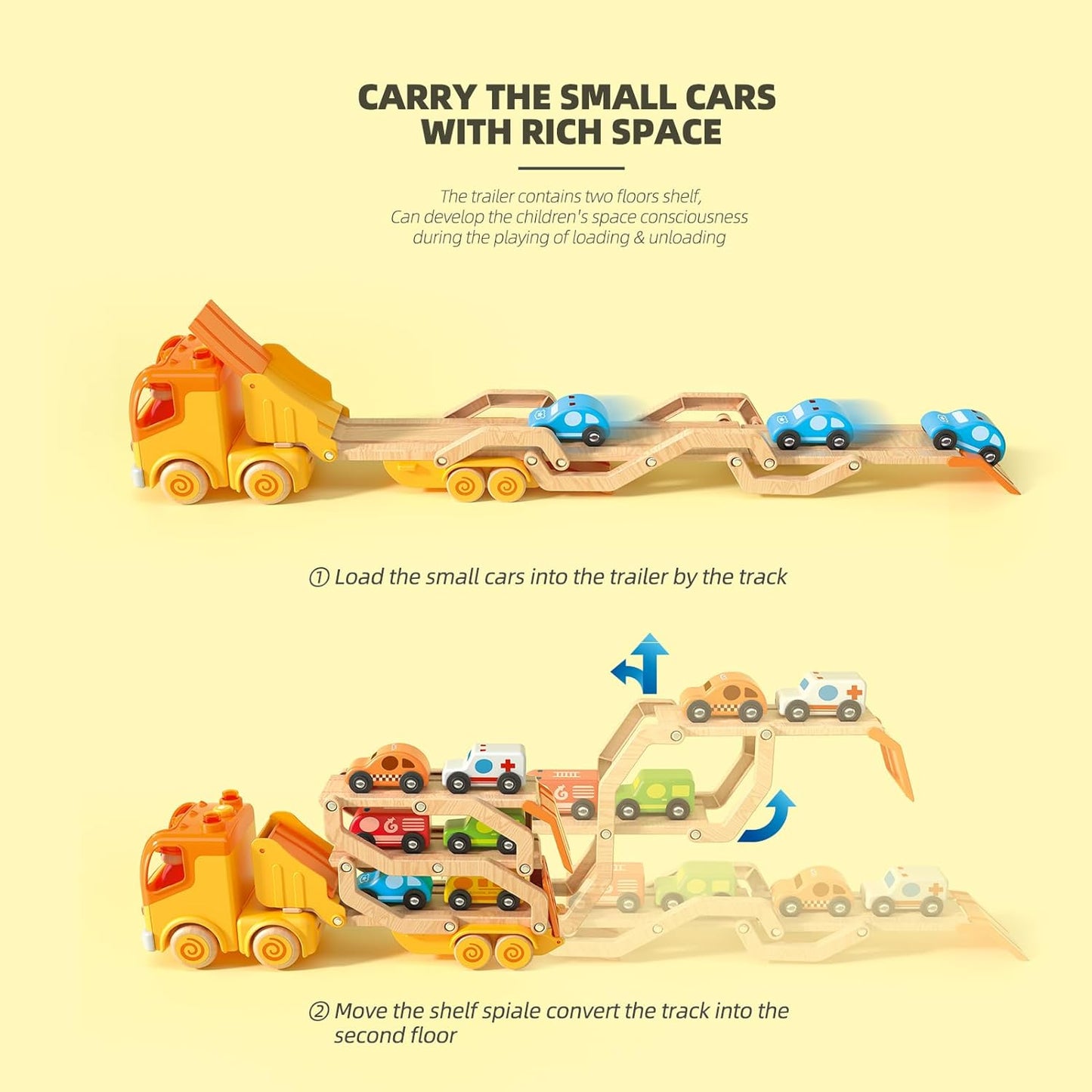 Imagination Express! Wooden Car Carrier Truck