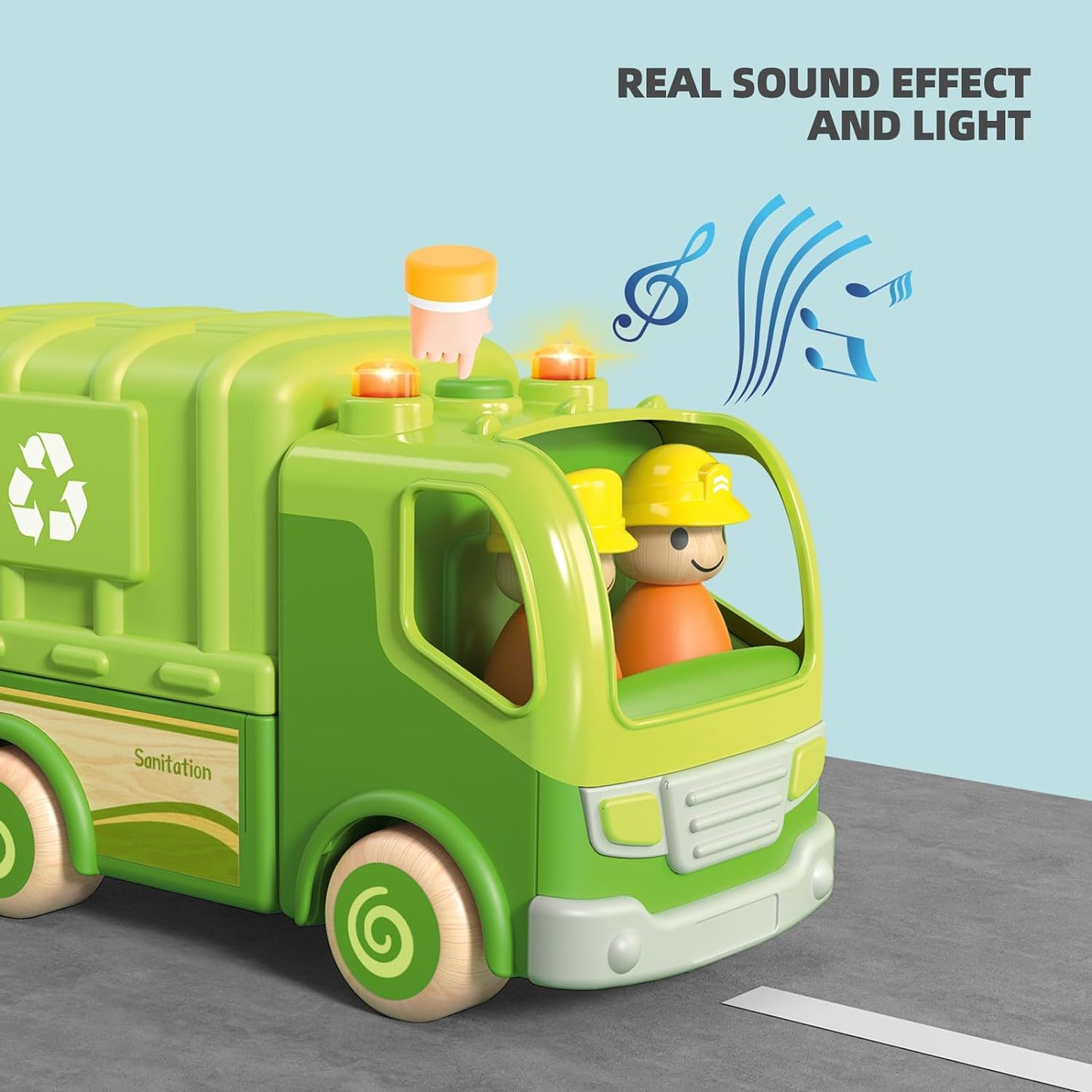 Imagination Express! Wooden Recycling Garbage Truck
