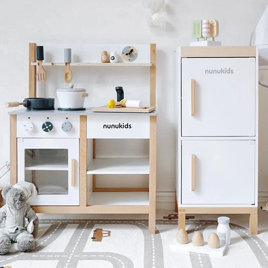 PLAYSET - Wooden Kitchen & Fridge Set