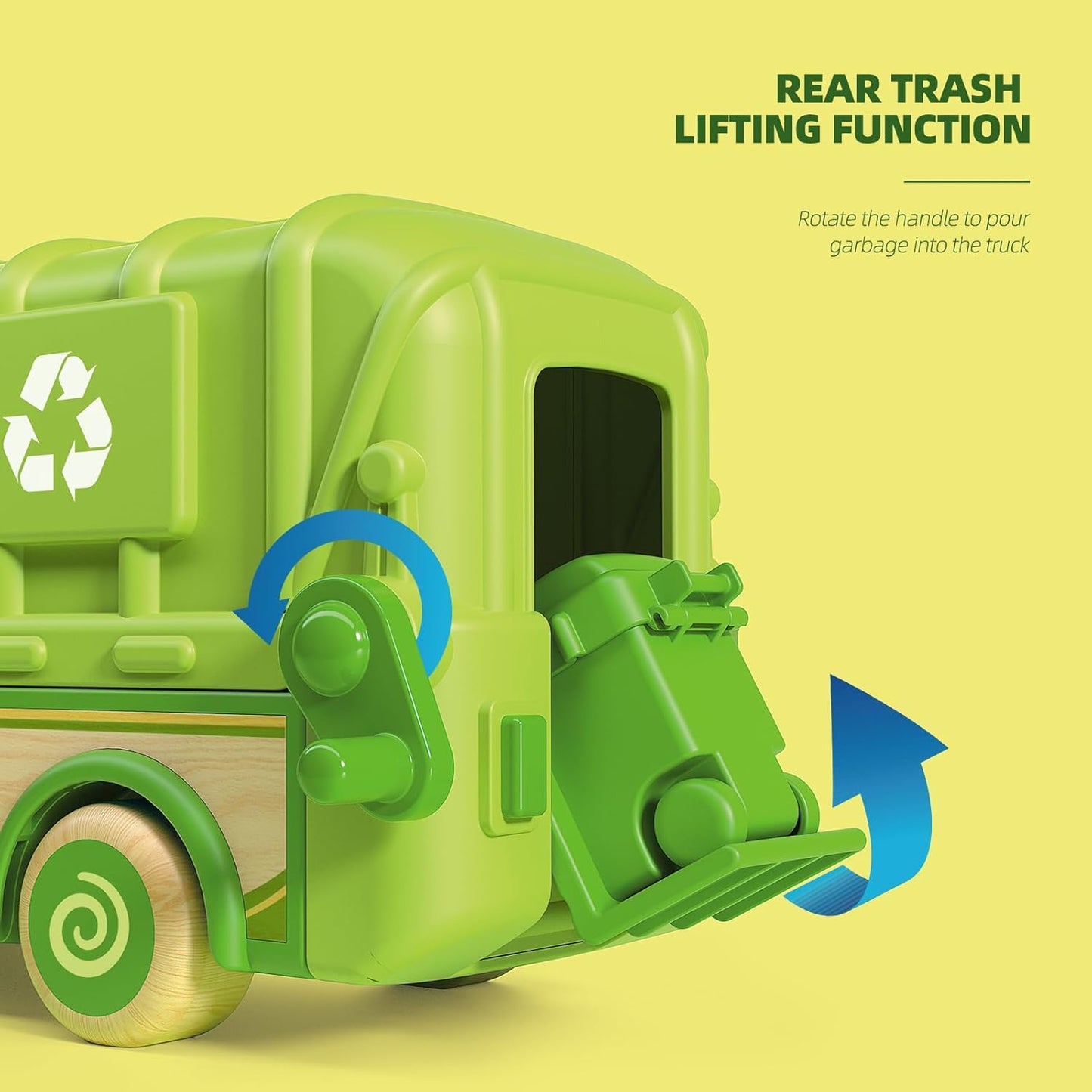 Imagination Express! Wooden Recycling Garbage Truck