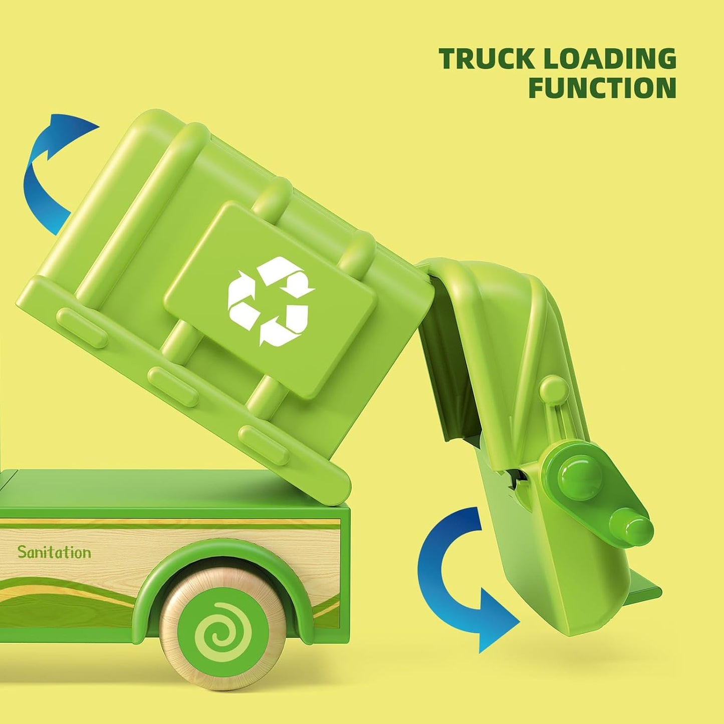 Imagination Express! Wooden Recycling Garbage Truck