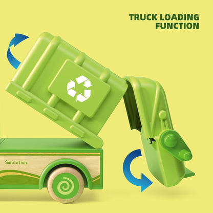 Imagination Express! Wooden Recycling Garbage Truck