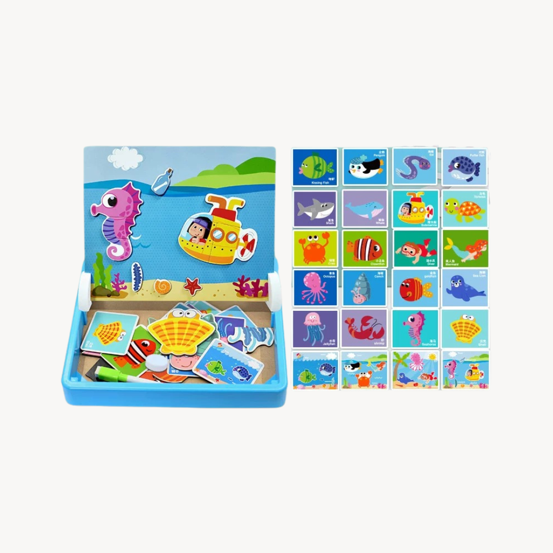 Beginner 2in1 Magnetic Puzzle + Whiteboard