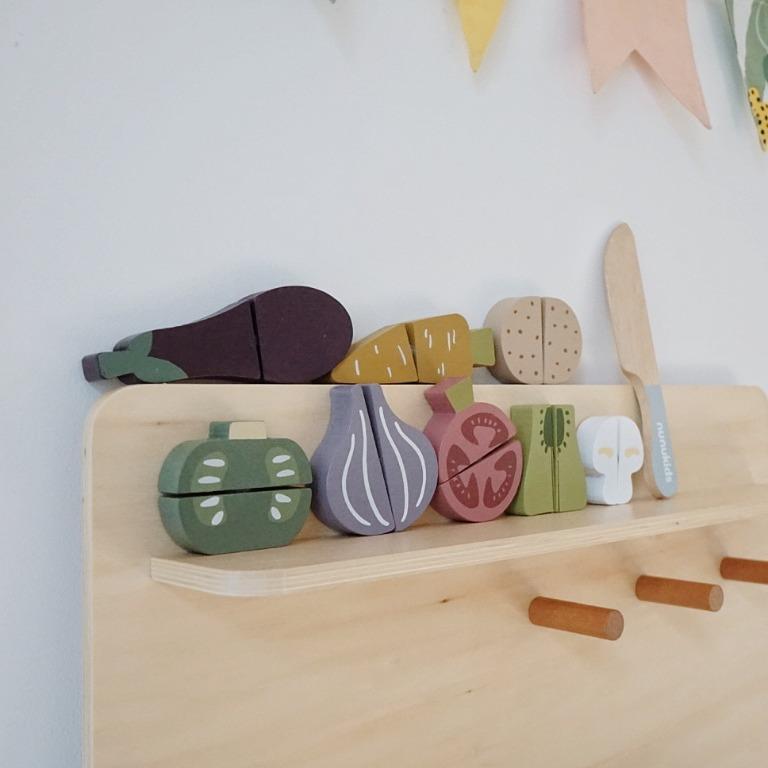 PLAYSET - Wooden Vegetable Cutting Kit