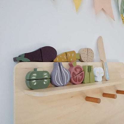 PLAYSET - Wooden Vegetable Cutting Kit