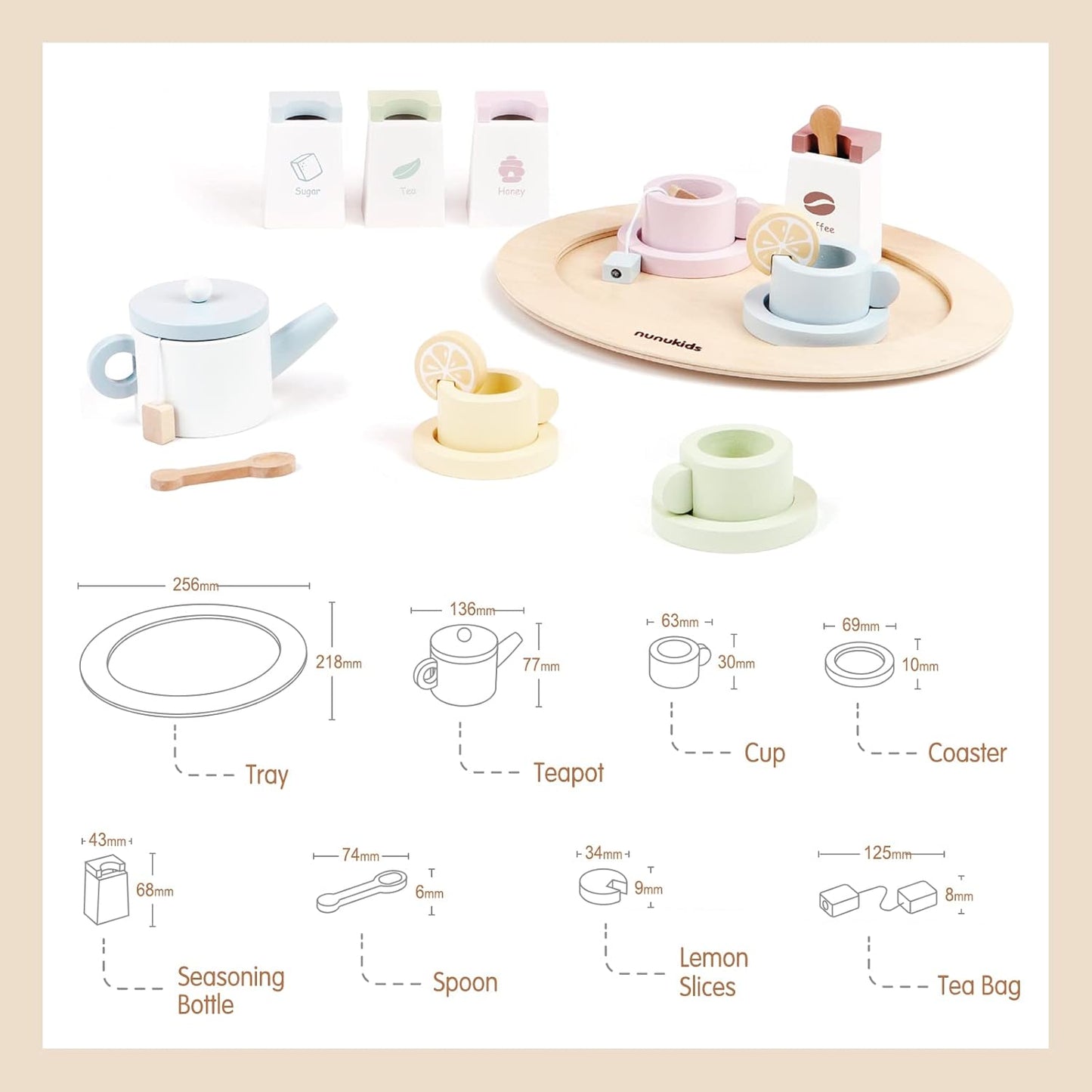 PLAYSET - Wooden Afternoon Tea Party