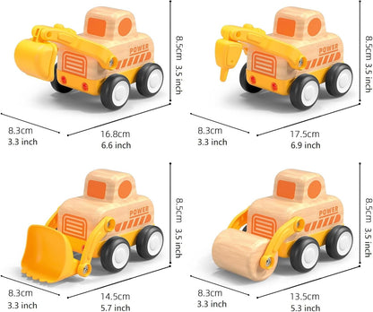 Imagination Express! Push and Go Wooden Construction Trucks