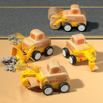 Imagination Express! Push and Go Wooden Construction Trucks