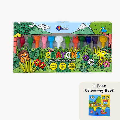 Colour Creatures: Washable & Erasable Crayons (+ Colouring Book)