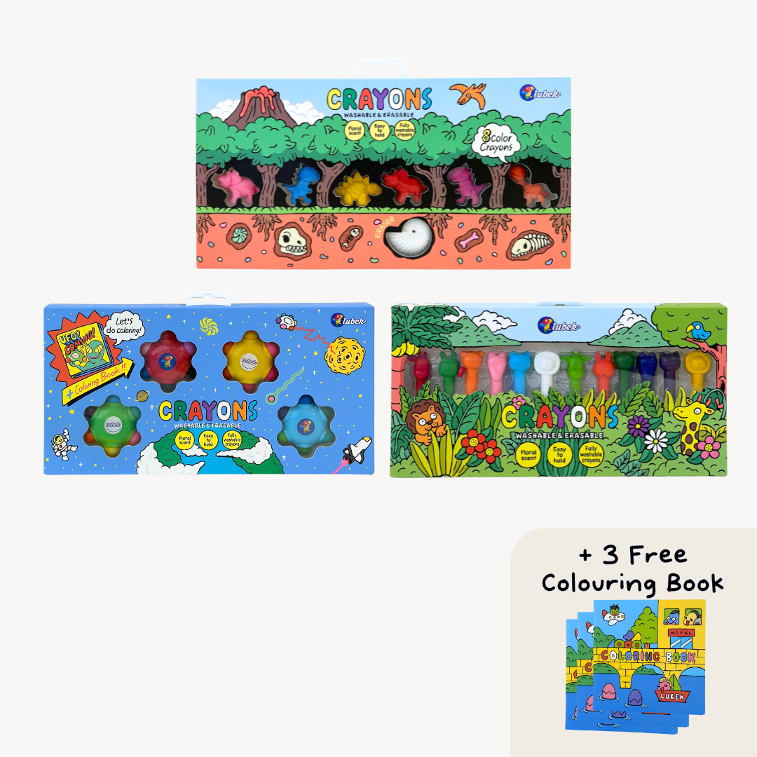 Colour Creatures: Washable & Erasable Crayons (+ Colouring Book)