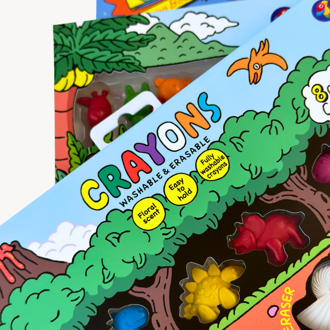 Colour Creatures: Washable & Erasable Crayons (+ Colouring Book)