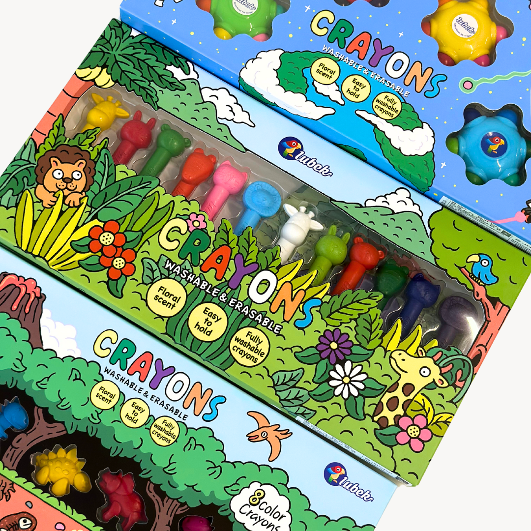 Colour Creatures: Washable & Erasable Crayons (+ Colouring Book)