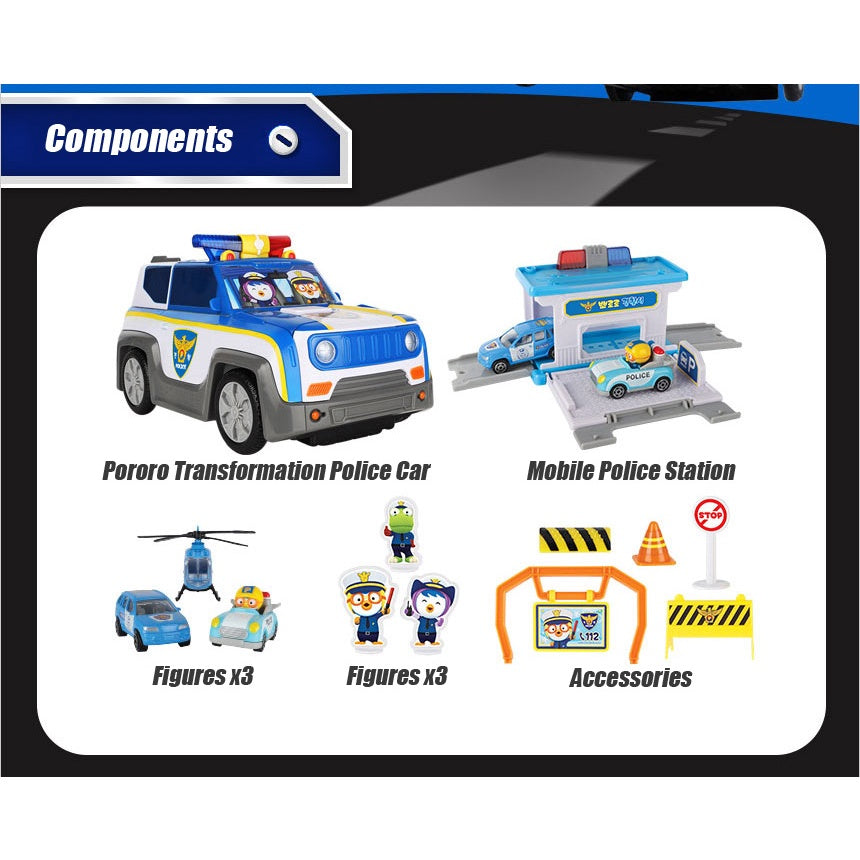 PORORO - Transformation Police Car Play Set