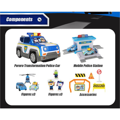 PORORO - Transformation Police Car Play Set