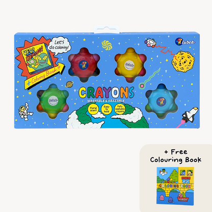Colour Creatures: Washable & Erasable Crayons (+ Colouring Book)