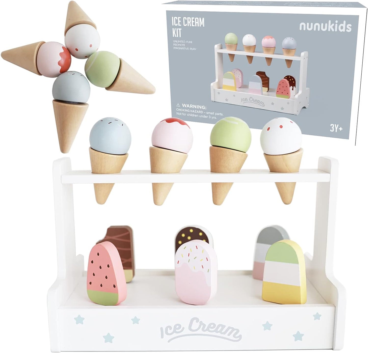 PLAYSET - Wooden Ice Cream Stand