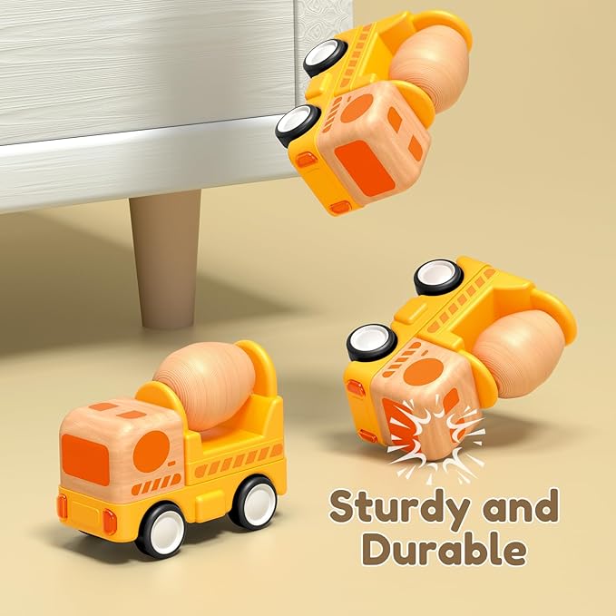 Imagination Express! Push And Go Wooden Mini Trucks