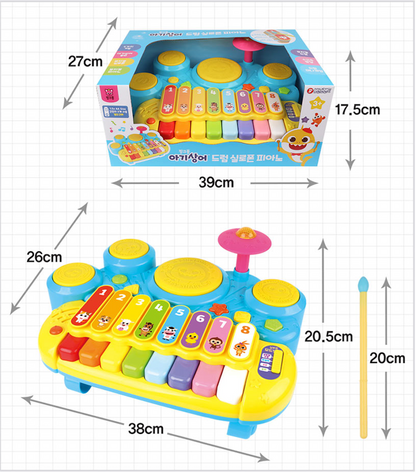 PINKFONG - Baby Shark 3 in 1 Drum + Piano + Xylophone Musical Set
