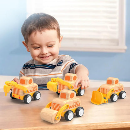 Imagination Express! Push and Go Wooden Construction Trucks
