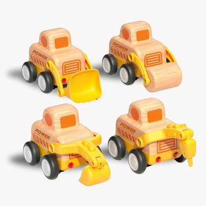 Imagination Express! Push and Go Wooden Construction Trucks