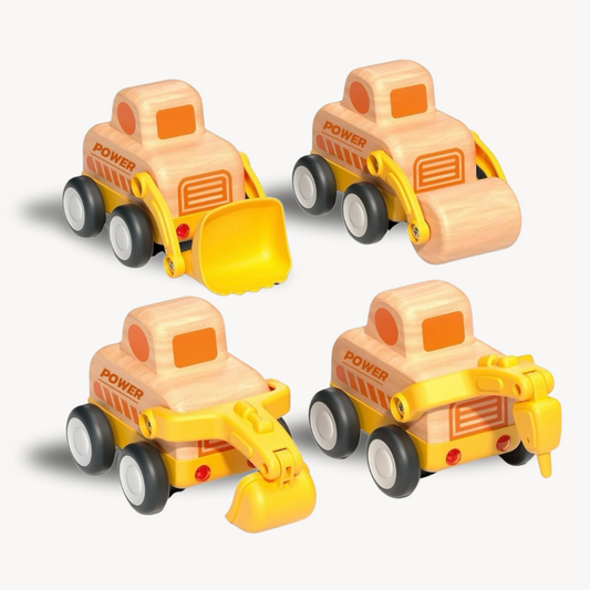 Imagination Express! Push and Go Wooden Construction Trucks