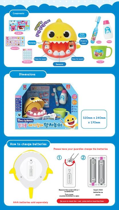 PINKFONG - Baby Shark Educational Singing Dental Kit