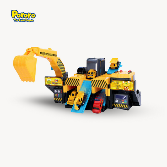 PORORO - Transformation Excavator Play Set