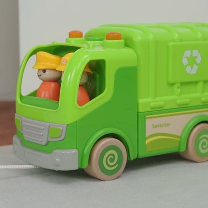 Imagination Express! Wooden Recycling Garbage Truck