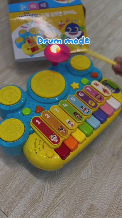 PINKFONG - Baby Shark 3 in 1 Drum + Piano + Xylophone Musical Set