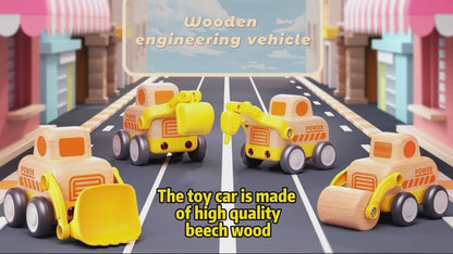 Imagination Express! Push and Go Wooden Construction Trucks